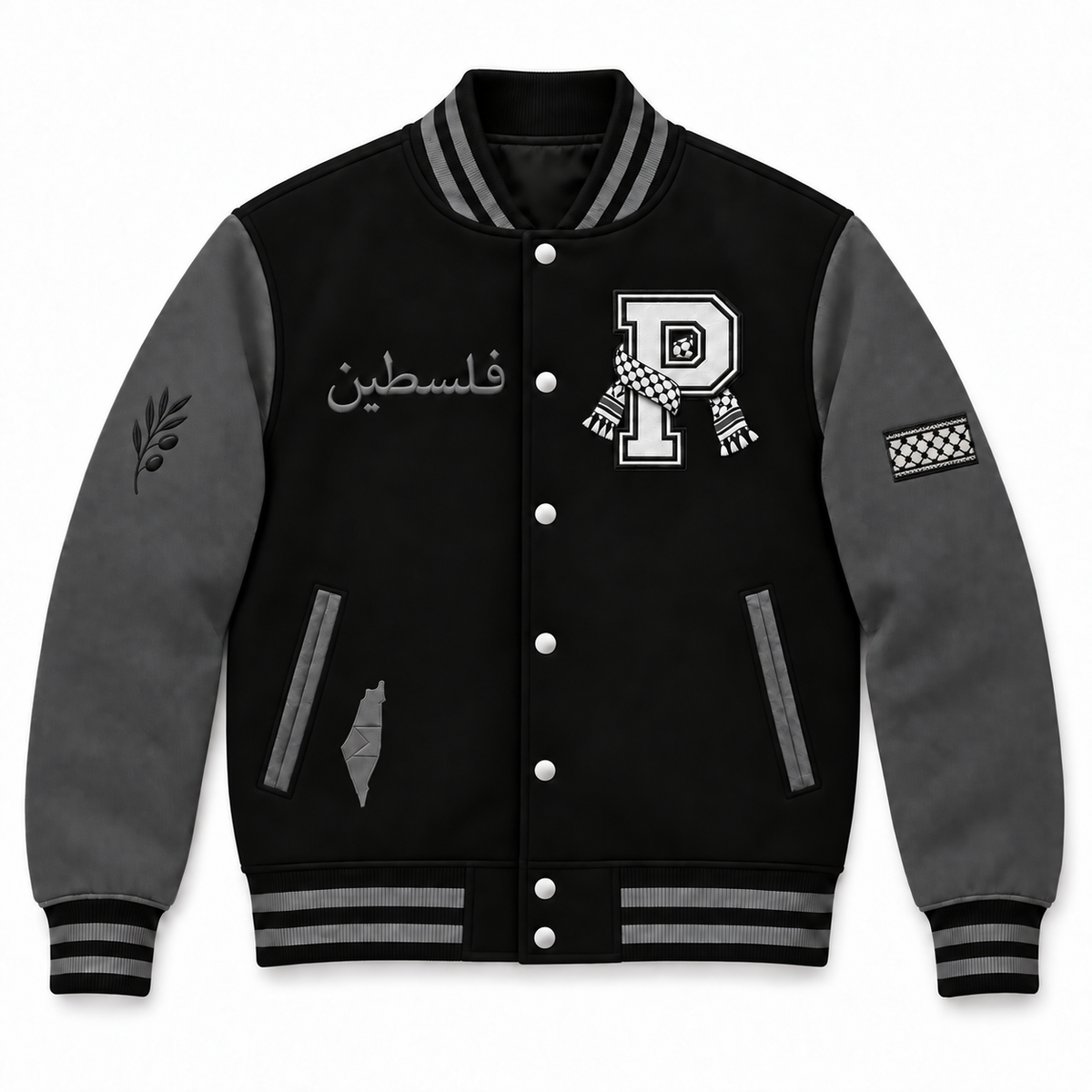 Falasteen Heritage Varsity Jacket | Embroidered