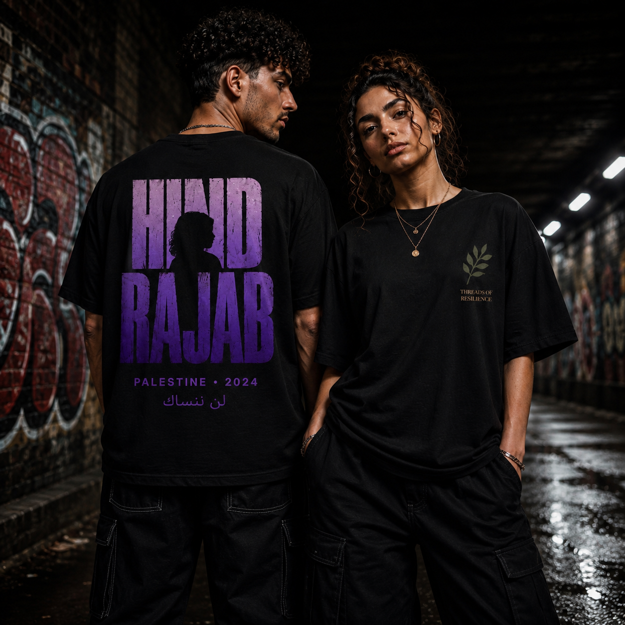 Hind Rajab Purple Edition Graphic Oversized Tee