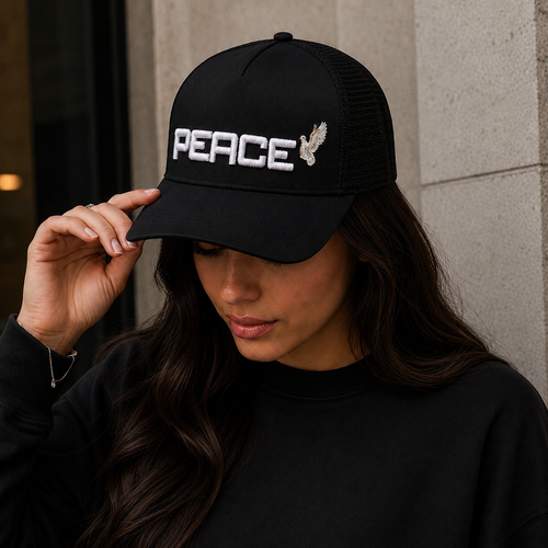 PEACE Embroidered Trucker Cap