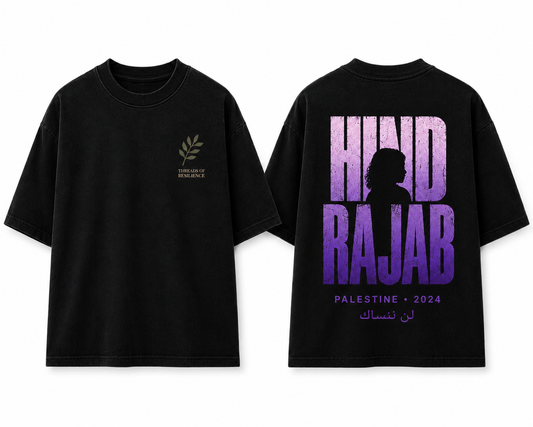 Hind Rajab Purple Edition Graphic Oversized Tee