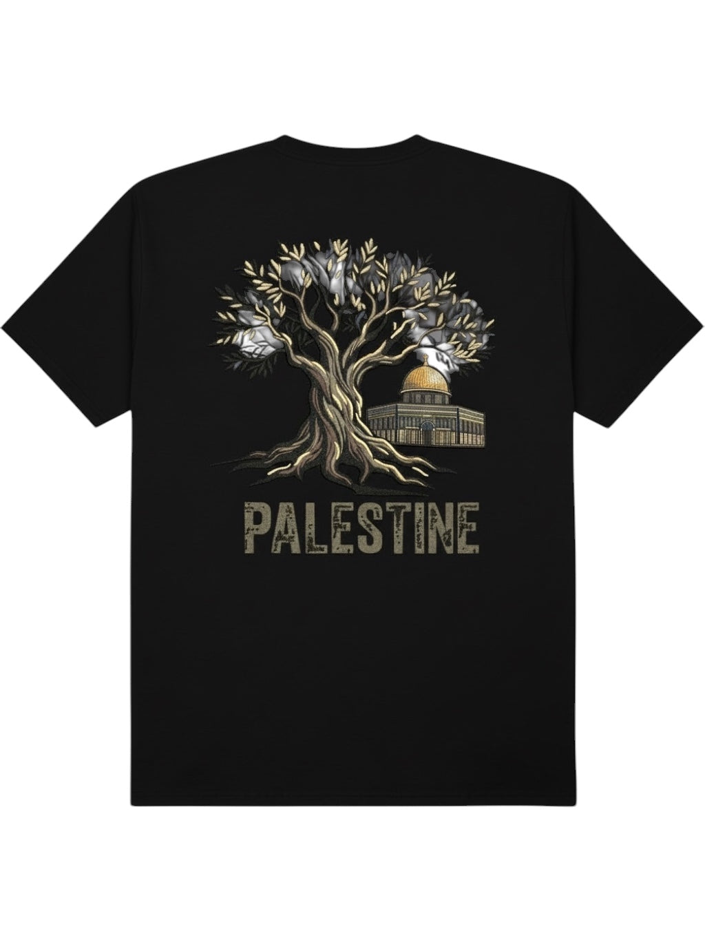 110k Stitch Embroidered The Olive Tree-Al Aqsa Tee TRBY364