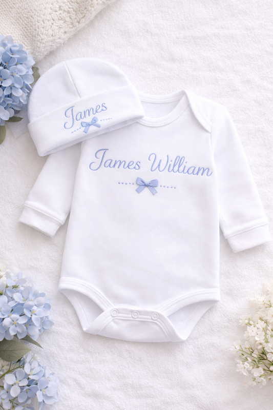 New Born Baby Hat & Baby Sleepsuit Set