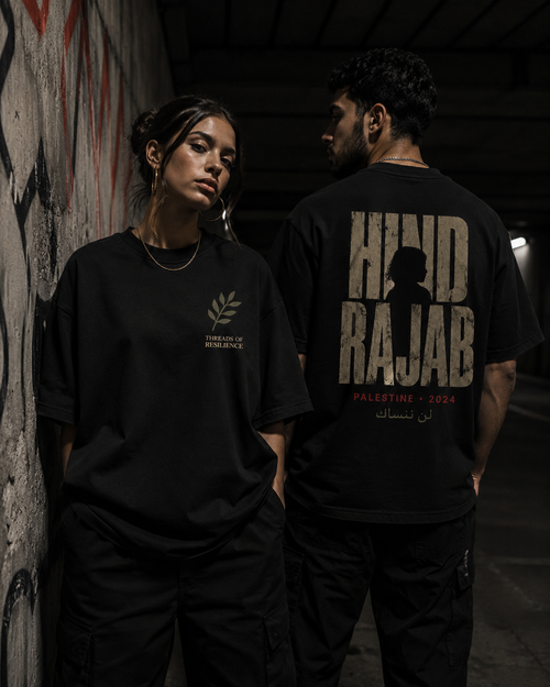 Hind Rajab Gold Edition Graphic Oversized Tee