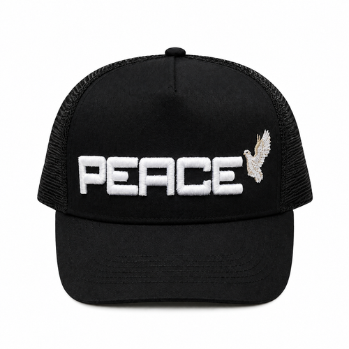 PEACE Embroidered Trucker Cap