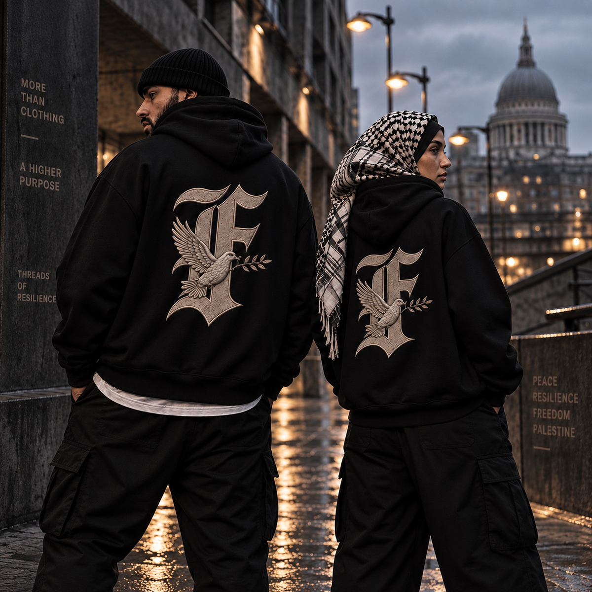 F & Dove Heavyweight Embroidered Hoodie