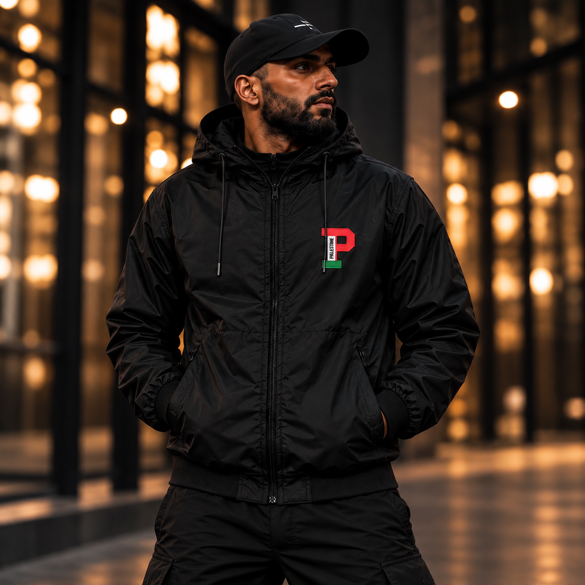 Varsity P Wind Runner — Black