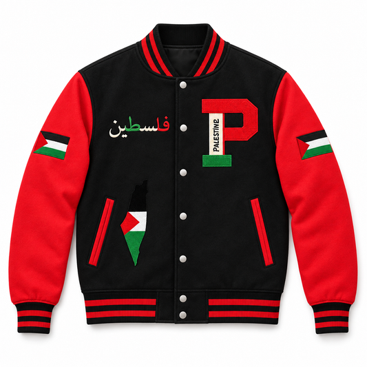 Black&Red Varsity 🇵🇸Inspired Baseball Jersey.